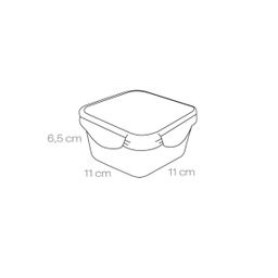FRESHBOX Négyzet alakú ételtároló doboz, 0,4 l