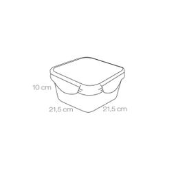 FRESHBOX Négyzet alakú ételtároló doboz, 3,0 l