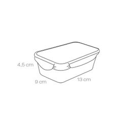 FRESHBOX téglalap alakú ételtároló doboz, 0,2 l