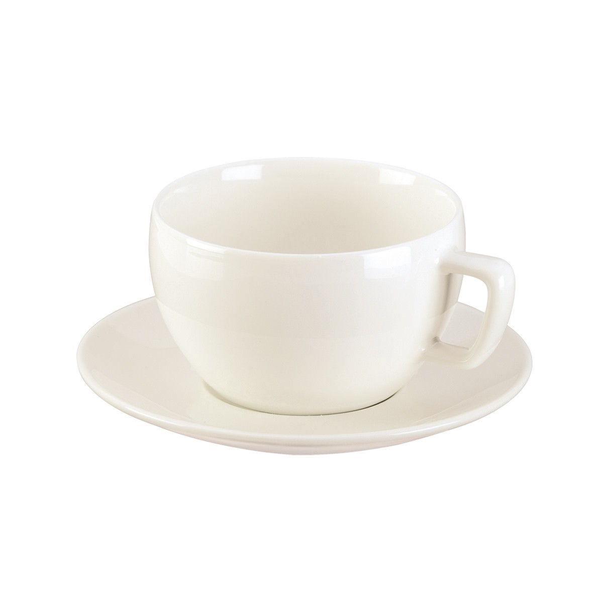 Frühstücktasse CREMA, mit Untertasse