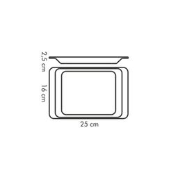 Fuente rectangular llana GUSTITO, 25x16 cm