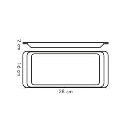 Fuente rectangular llana GUSTITO, 38x16 cm