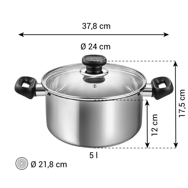 Garnek BRAVA z pokrywką ø 24 cm, 5,0 l (zdjęcie 4)