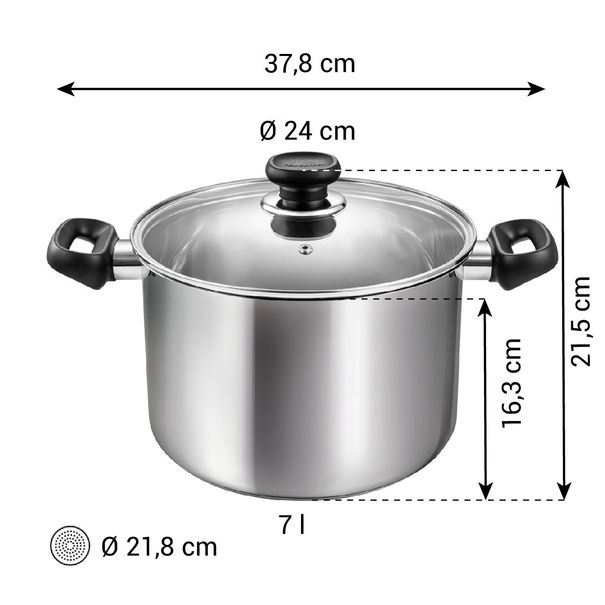 Garnek BRAVA z pokrywką ø 24 cm, 7,0 l (zdjęcie 4)