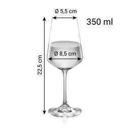 GIORGIO Fehérboros pohár 350 ml, 6 db