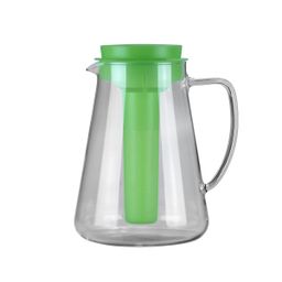 Glaskrug TEO 2.5 l, mit Teesieb und Kühleinsatz , grün