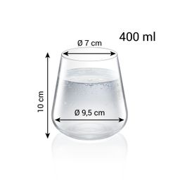 Glass GIORGIO 400 ml, 6 pcs