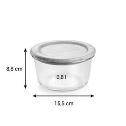 Glass jar ONLINE 0.8 l, round