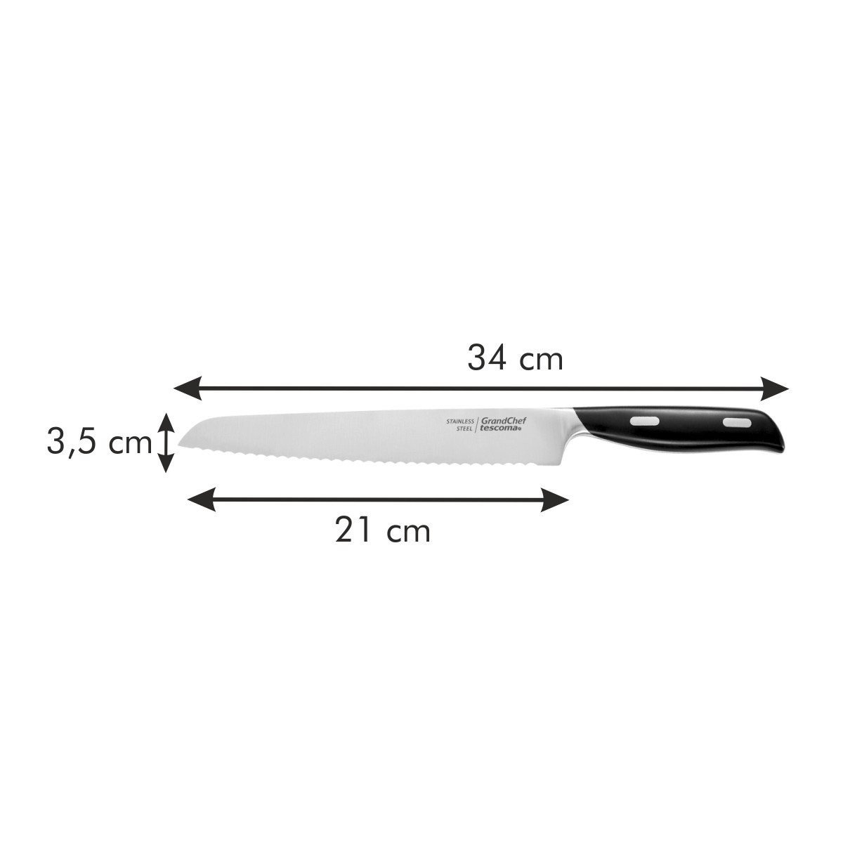 GrandCHEF kenyérvágókés 21 cm termék 2. képe