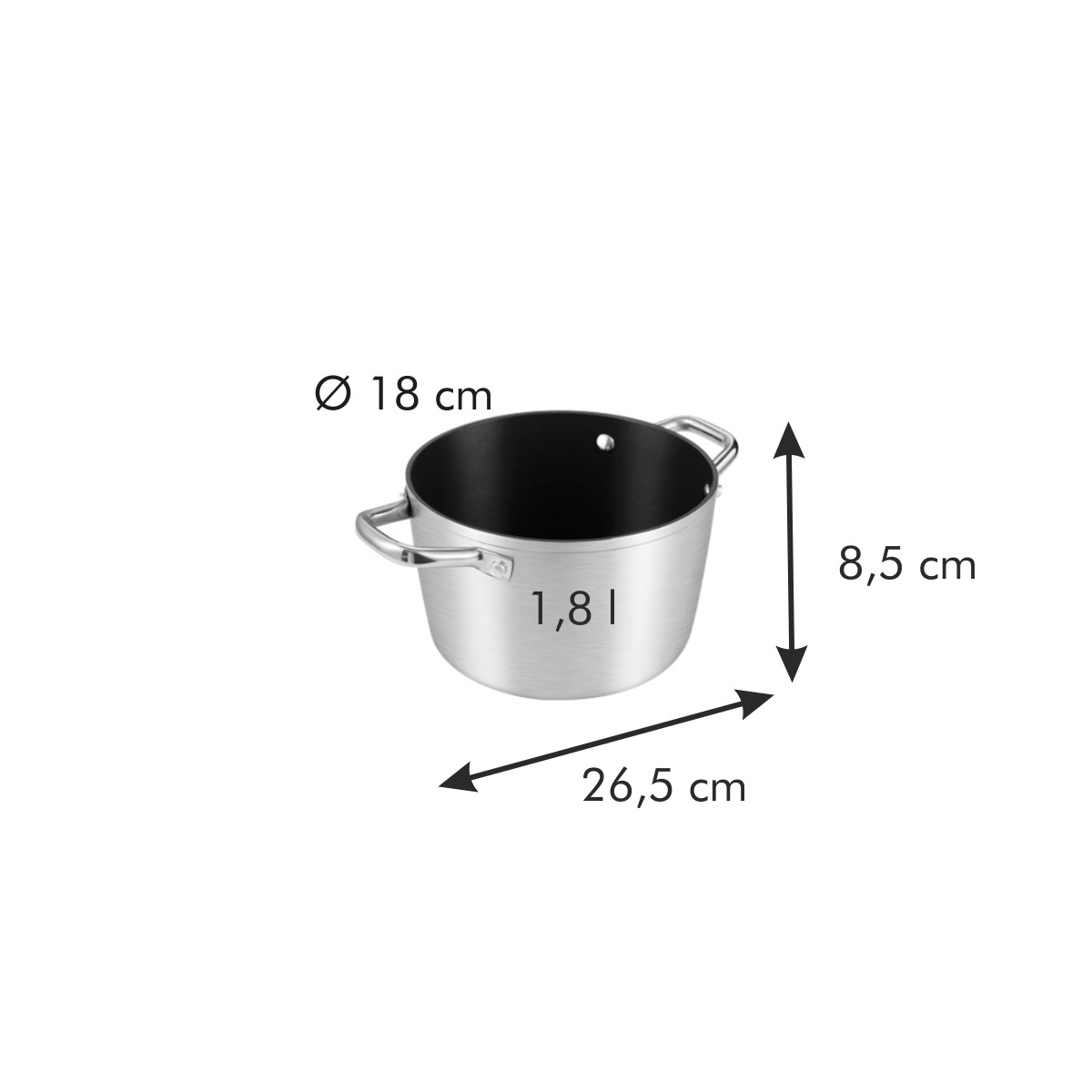 GrandCHEF Lábas ø 18 Cm, 1,8 L