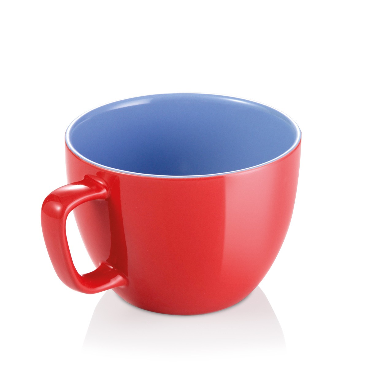 Große Tasse CREMA SHINE, rot