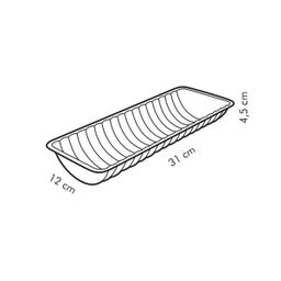 Half-round loaf baking pan DELICIA 31 x 12 cm