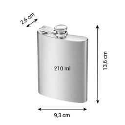 Hip flask with spill-free funnel myDRINK 210 ml