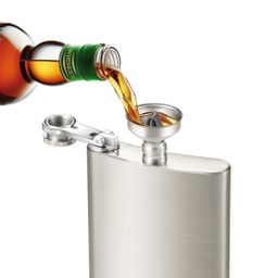 Hip flask with spill-free funnel myDRINK 210 ml