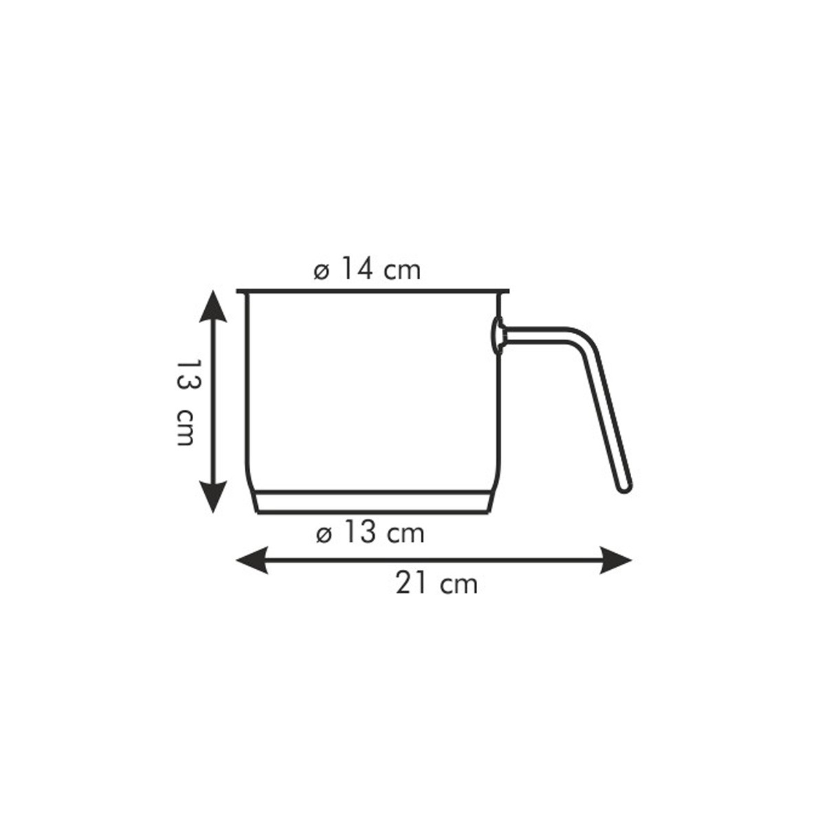 HOME PROFI Tejforraló Edény ø 14 Cm, 1,8 L