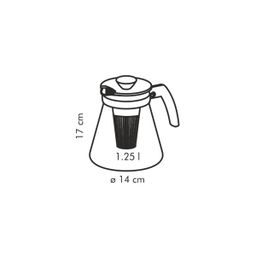 Infusiera per tè e caffè TEO 1,25 lt, con filtri