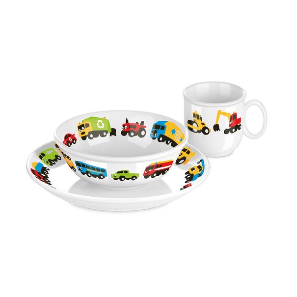 E-shop Jedálenská súprava BAMBINI, autíčka, 3 ks
