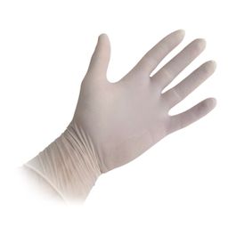 Jednorazowe rękawiczki lateksowe, pudrowane, rozmiar M, 100 szt.