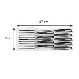 Knife tray FlexiSPACE 370 x 148 mm, for 9 knives