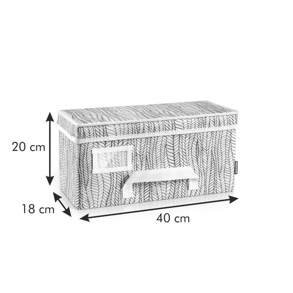 Krabice na oděvy FANCY HOME 40 x 18 x 20 cm, smetanová (obrázek 8)