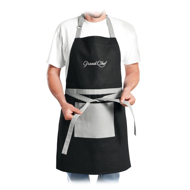 Kuchyňská zástěra GrandCHEF, černá