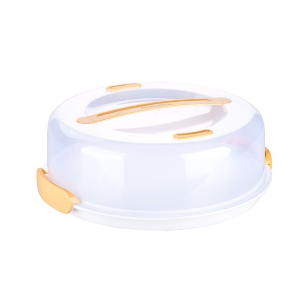 Kühl-Kuchentransportbox & Servierbrett mit niedriger Haube DELÍCA ø 34 cm-image-3806