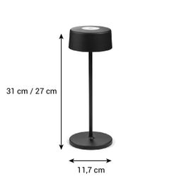 Lampada da tavolo senza fili FANCY HOME, nera