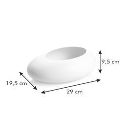 Low oval planter FANCY HOME Stones, white