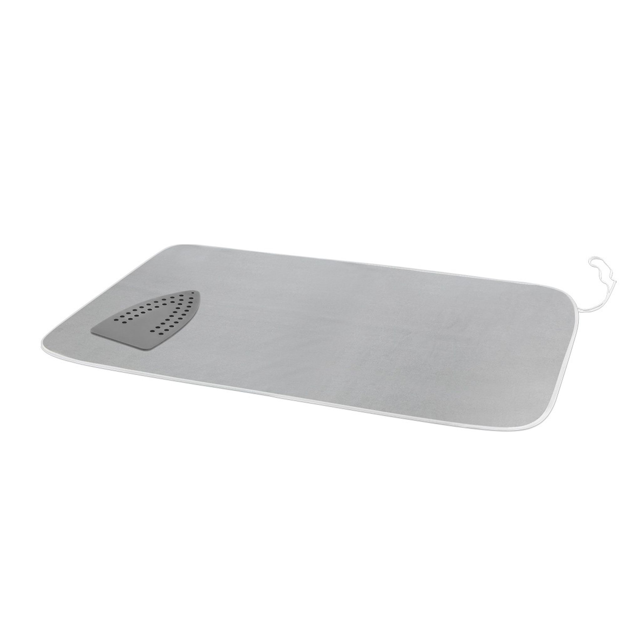 Manta de planchar con base para plancha FANCY HOME, gris metalizado