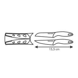 Mini cuchillos PRESTO 6 cm, juego de 2