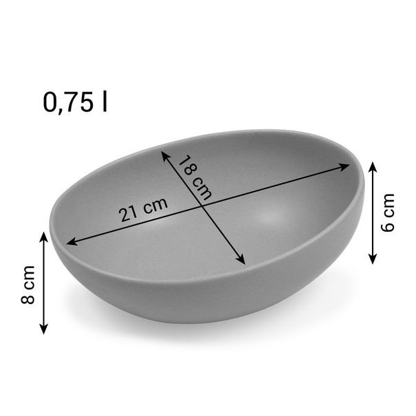 Miska FANCY HOME Stones 21 cm, biała (zdjęcie 8)