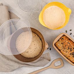 Obrázek Mísy plastové s víkem DELÍCIA, sada 2 ks