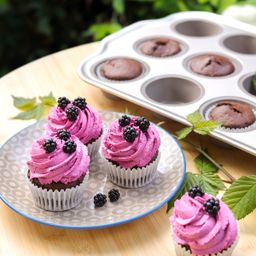 Molde de silicona con borde metálico DELÍCIA, 12 muffins