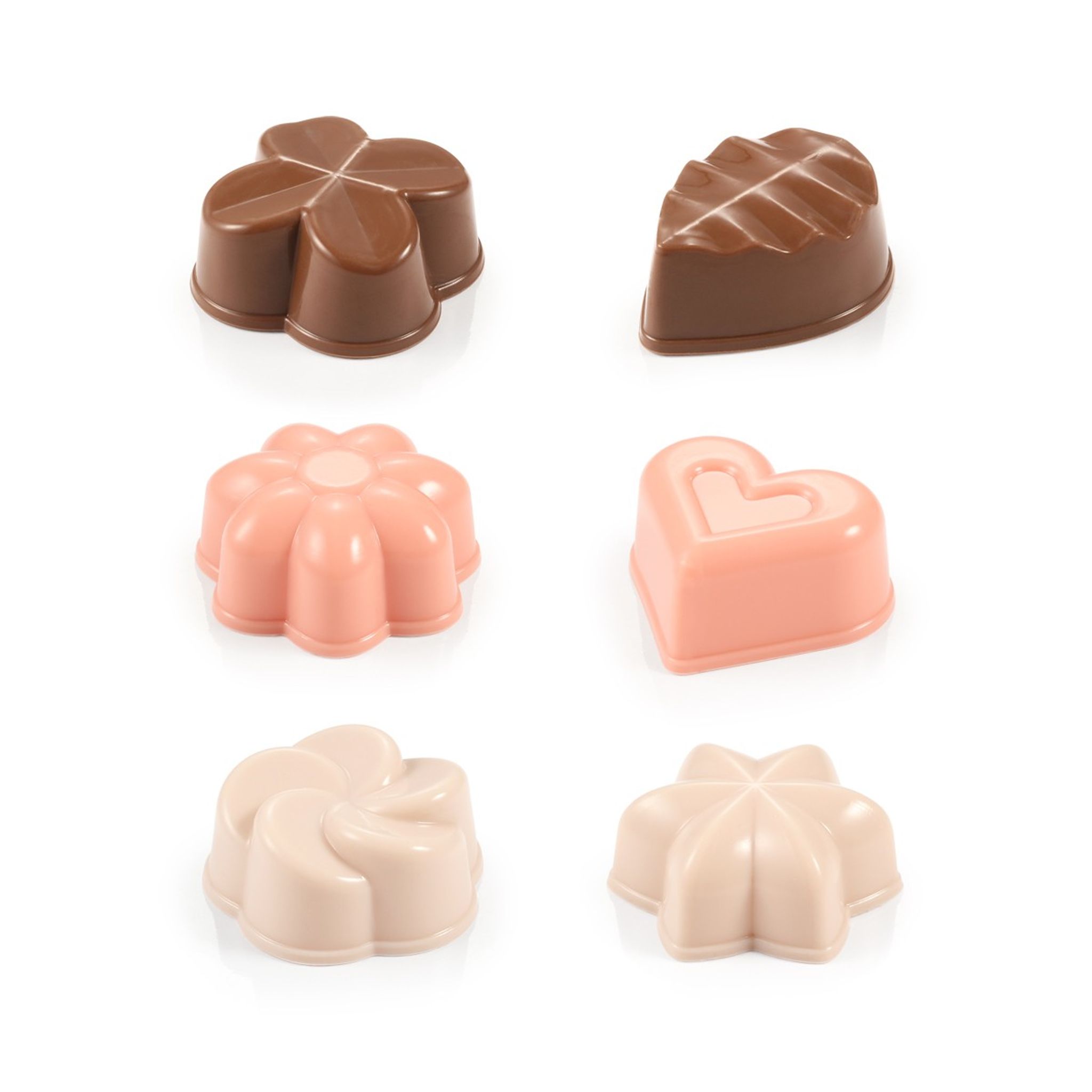 Imagem de Moldes para chocolates DELÍCIA, 6 unidades