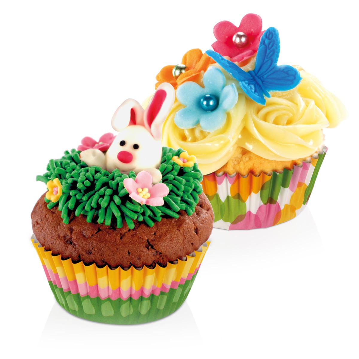 Muffin-Körbchen DELÍCIA ø 6 cm, 60 St., Frühlingsmotive