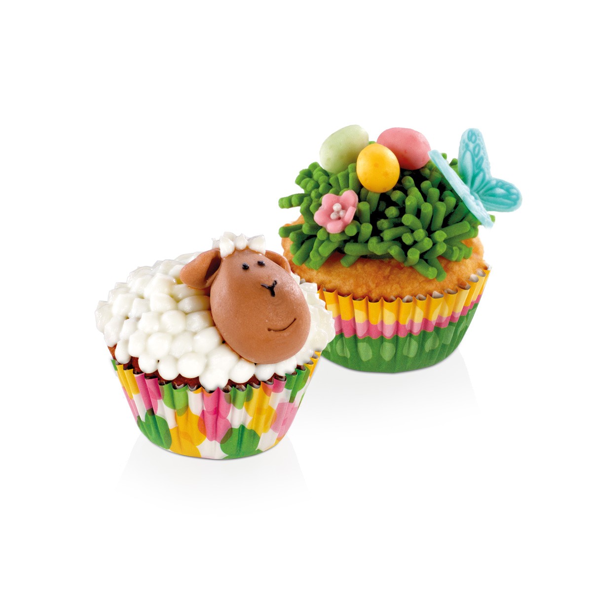 Muffin-Minikörbchen DELÍCIA ø 4 cm, 100 St., Frühlingsmotive
