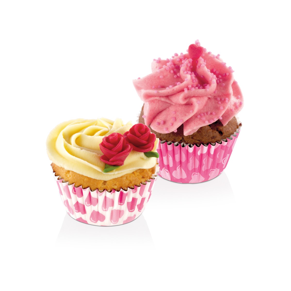 Muffin-Minikörbchen DELÍCIA ø 4 cm, 100 St., Herzchen