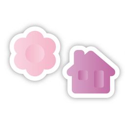 Multi-purpose cookie cutters DELÍCIA KIDS, little flower and little house