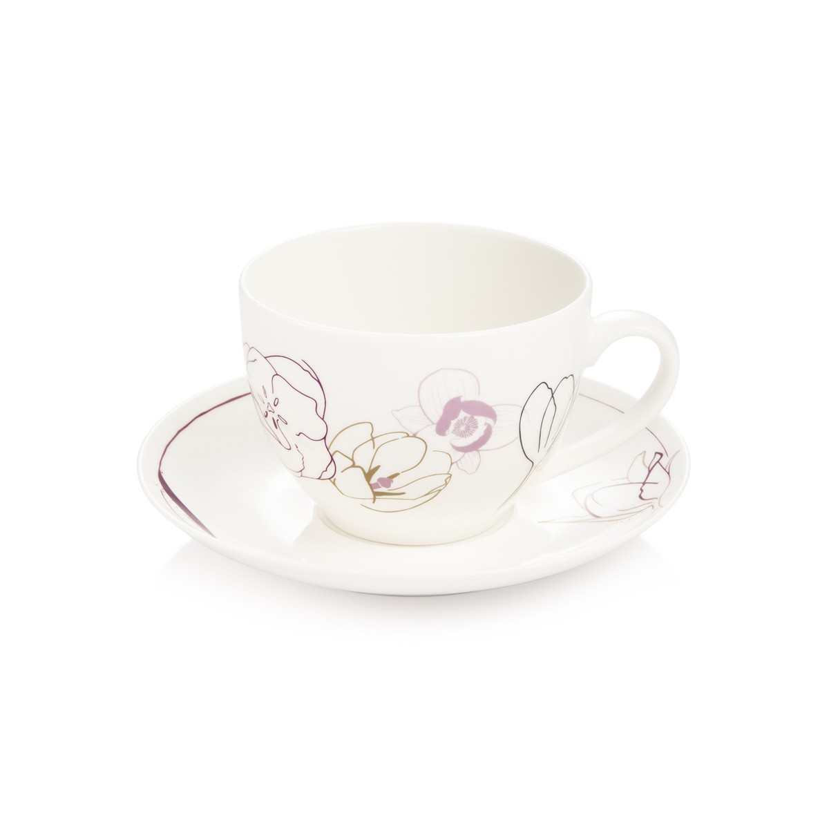myCOFFEE csésze csészealjjal, 2 db, Blossoms termék 2. képe