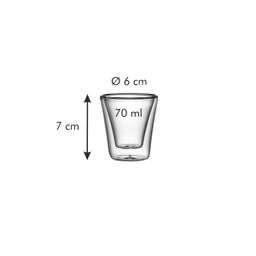 myDRINK Duplafalú pohár, 70 ml, 2 db