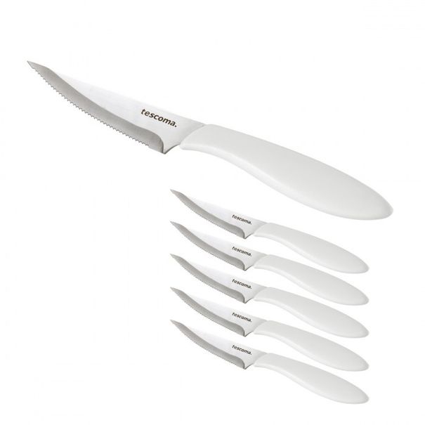 E-shop Nôž na pizzu PRESTO 10 cm, 6ks, biela