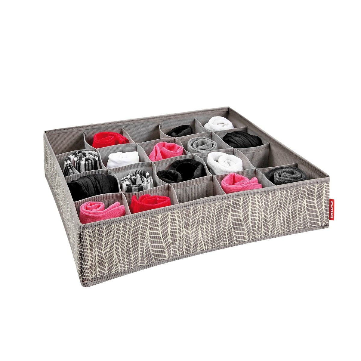 Organizer fr Socken und Unterwsche FANCY HOME 40 x 35 x 10 cm, cappuccino