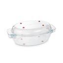 Oval roaster with lid GrandCHEF 35 x 21 cm, glass