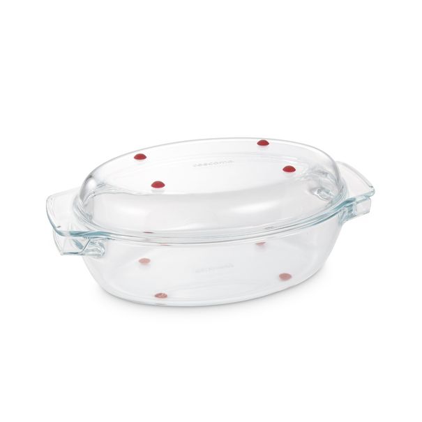 Ovaler Bräter mit Deckel GrandCHEF 35 x 21 cm, aus Glas