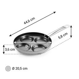 Padella con 4 cerchi GrandCHEF+ ø 24 cm
