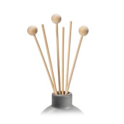 Palillos decorativos de ratán FANCY HOME, 3 pzs, esferas