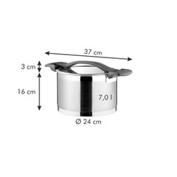 Panela com tampa ULTIMA ø 24 cm, 7,0 l