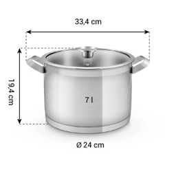 Imagem de Panela funda com tampa GRADIUS ø 24 cm, 7,0 l
