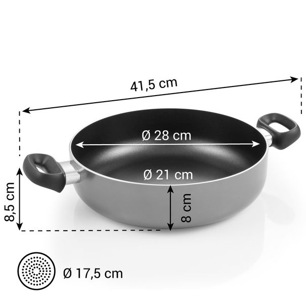 Pánev hluboká BRAVA ø 28 cm, 2 úchyty (obrázek 4)