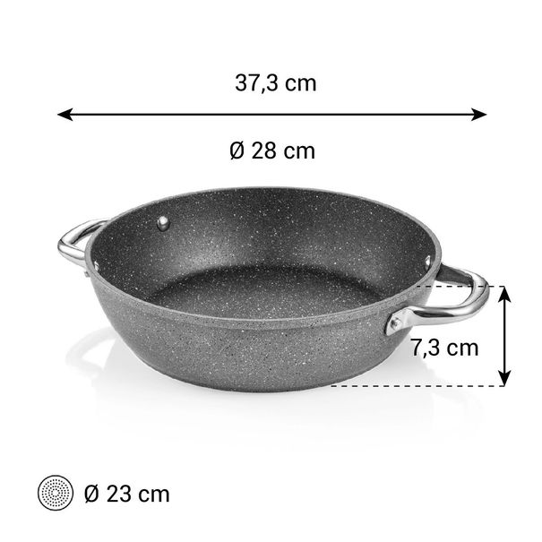 Pánev hluboká i-PREMIUM Stone ø 28 cm, 2 úchyty (obrázek 3)